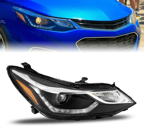 Vista 12 de JSBOYAT Compatible con el conjunto de faros delanteros Chevy Cruze 2016-2019 de repuesto, halógeno, no proyector, faro delantero estilo OE, lado