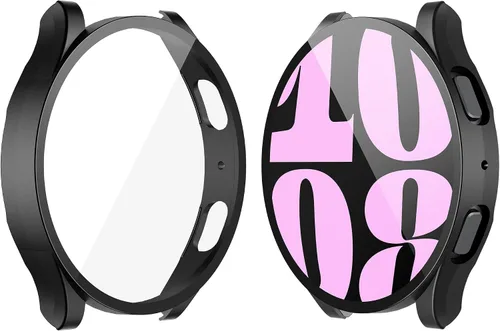 Vista 9 de Langboom Funda rígida negra compatible con Samsung Galaxy Watch 5 Galaxy Watch 4 de 1.575 pulgadas (1.575 in) con protector de pantalla, protector