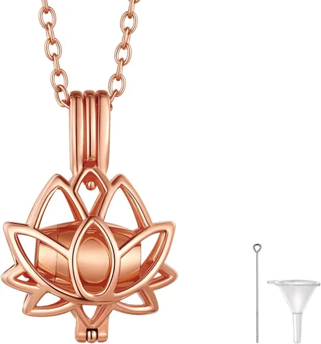Vista 23 de FindChic Collares personalizados con urna para cenizas, barra vertical, gato, luna, reloj de arena, garra de perro, acero inoxidable, chapado en oro