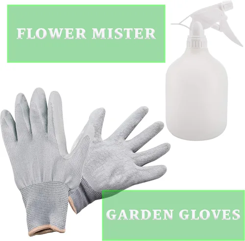 Vista 8 de Barn Owl Herramientas de jardín de acero inoxidable, 9 piezas, herramientas de jardinería, juegos de herramientas con mango antideslizante de corte