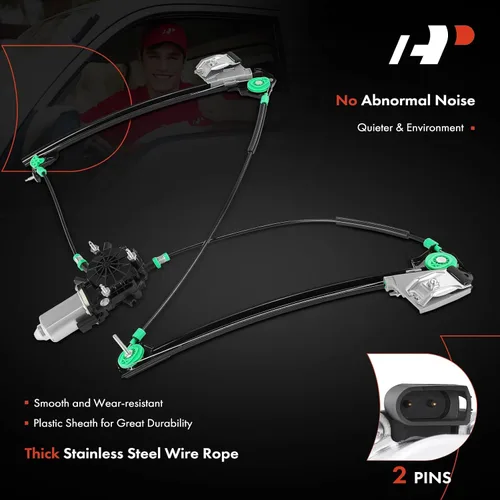 Vista 5 de A-Premium Elevalunas eléctrico con motor de repuesto para Chevrolet Corvette 1997-2004 Delantero Izquierdo Lado del Conductor Reemplaza #10344131