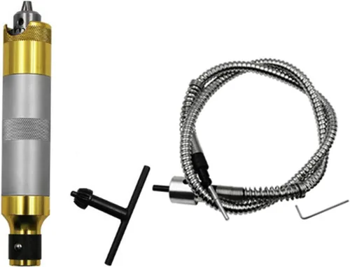 Vista 8 de Accesorio adaptador de eje flexible de 0.012-0.157 in, portabrocas de extensión de taladro flexible para herramienta de amoladora giratoria