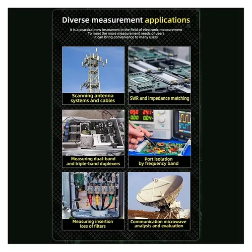 Vista 6 de Spectrum Analyzer, A20F-Portable Nanovna Vector Network Analyzer 3.98 Inch Touch Screen 10Khz-1.5Ghz MF VHF UHF SHF Antenna Green