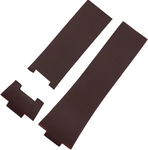 Vista 2 de 26 mm Correa de Reloj de goma color café de banda compatible con Ulysse Nardin 353 – 68le-3