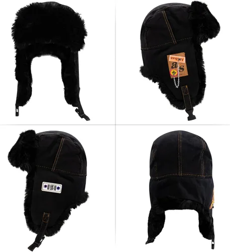Vista 3 de Peicees Sombrero de aviador con gafas, disfraz para adultos y niños, sombrero de piloto vintage para hombres y mujeres, sombrero de trampero