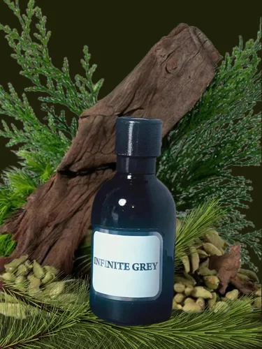 Vista 2 de INFINITY GREY EAU DE PARFUM POUR HOMME Ambar Fragancia Woody para hombre.