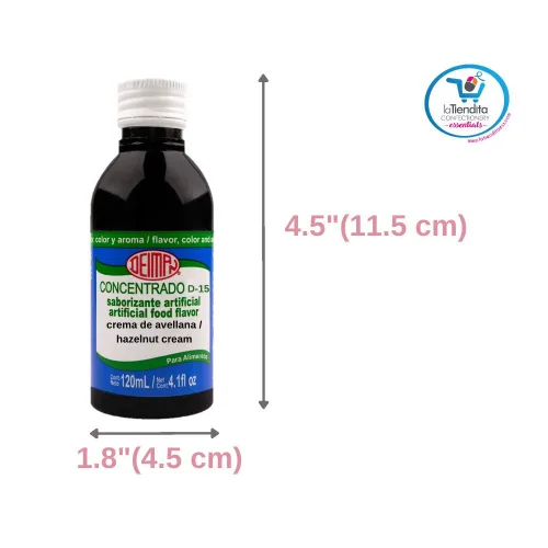 Vista 4 de Deiman Concentrado de crema de avellana aromatizante artificial D-15 (4 fl oz)