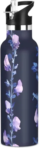 Vista 12 de Sport Insulated Water Bottle with Leak Proof Spout Lid Vacuum Insulated BPA-Free Leak Proof for Travel, Camping, Sports, Rustic Daisy Beige