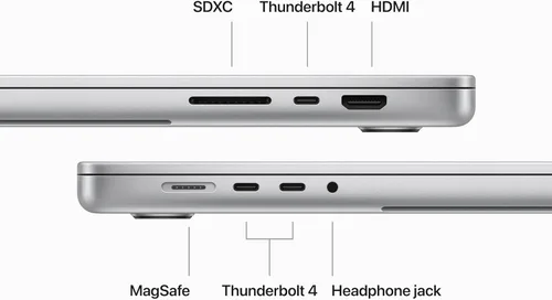 Vista 5 de Apple MacBook Pro 2023 con chip M3 Max GPU de 30 núcleos (16.2 pulgadas, 36 GB de RAM, almacenamiento SSD de 1 TB) plateado (renovado)