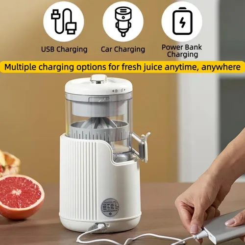 Vista 7 de Portable Electric Citrus Juicer, Efficient Extraction for Oranges Lemons Limes, Hands-Free One-Touch Operation, USB Rechargeable & Easy Clean, Mini