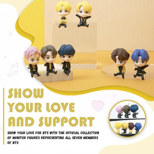 Vista 3 de BTS Inspired Butter Monitor Figure, los 7 miembros, colección de figuras de monitor, coleccionables con todos los personajes disponibles con su Jimin