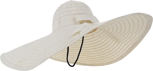 Vista 4 de Sombrero de sol de ala súper ancha para mujer, sombrero de playa extra grande, plegable, protección solar de verano, gorra de viaje al aire libre