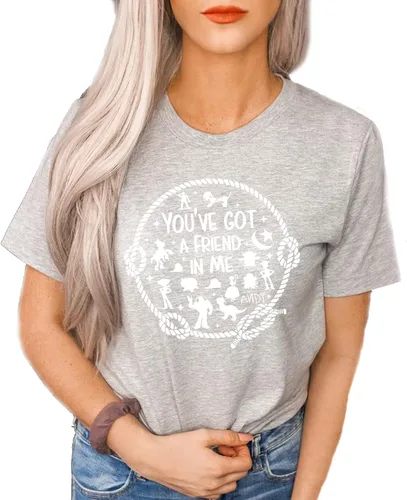 Vista 2 de You've Got A Friend in Me - Camiseta de manga corta para mujeres y hombres, camiseta unisex con estampado de letras divertidas