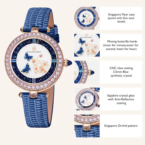 Vista 2 de Reloj Butterfly Lovers para mujer