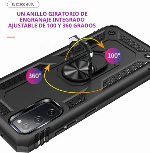 Vista 3 de Funda para Samsung Galaxy S20 FE, Funda Galaxy S20 FE 5G, con protector de pantalla, [grado militar] cubierta probada contra caídas de 16 pies