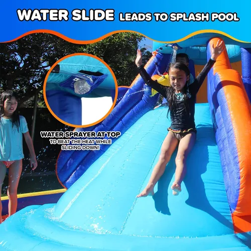 Vista 2 de Tobogán rígido de agua inflable de Sportspower., Battle Ridge