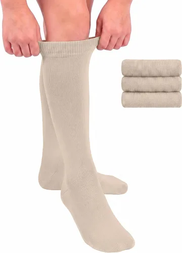 Vista 18 de Hugh Ugoli Knee High Bamboo School Uniform Socks for Girls, Kids, 3-6 Pairs 01- blanco (3 pares)