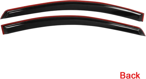 Vista 6 de Visera de ventana compatible con Civic 2DR Coupe 06-11, deflector de ventilación de ventana lateral, acrílico teñido de humo oscuro, estilo cinta