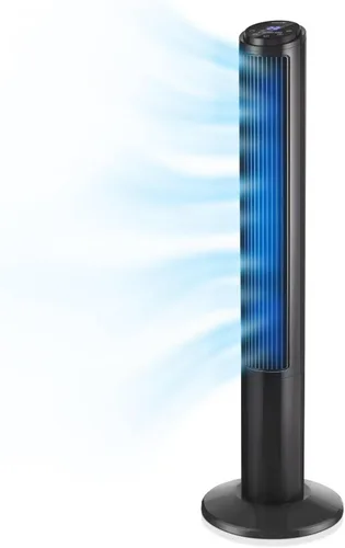 Vista 10 de Emerson SmartVoice - Ventilador de torre de 29 pulgadas, control de voz sin Wi-Fi, ventilador de torre inteligente para dormitorio, oscilación