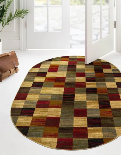 Vista 12 de Unique Loom Barista Collection - Alfombra Gava (2' 2" x 3' 1" Rectangular, Multi/ Marrón)