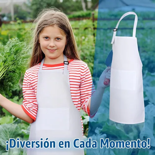 Vista 4 de Handepo 30 piezas de delantales para niños con pintura ajustable