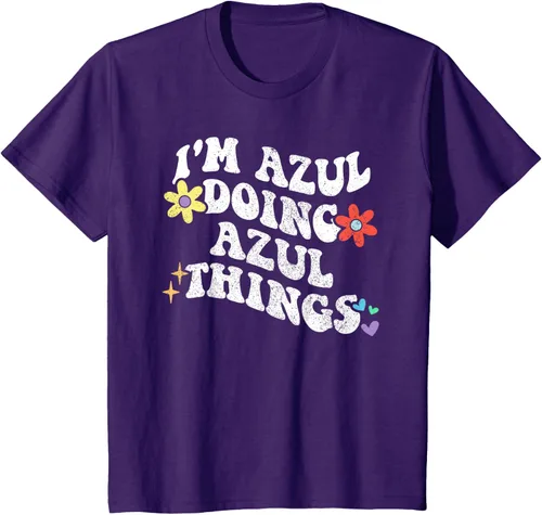 Vista 25 de Retro Groovy Im AZUL Doing AZUL Things - Camiseta divertida para el día de la madre, Negro