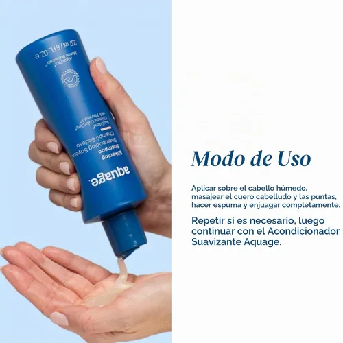 Vista 5 de Aquage Champú sedoso y lavado de cabello suave y seguro para el color, 8