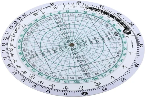 Vista 3 de E6B-R Flight Computer 6 In Circular Slide Rule For Aviation Use