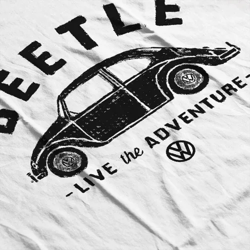Vista 5 de Volkswagen Beetle Black Live The Adventure Retro Slogan Sudadera con capucha para hombre