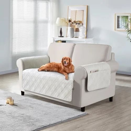 Vista 22 de TAOCOCO Fundas impermeables para silla para mascotas y perros con respaldo antideslizante, fundas para asiento de silla con bolsillo lateral