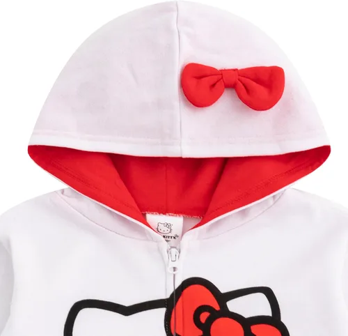 Vista 3 de Hello Kitty - Sudadera con capucha y cremallera para bebés, niños pequeños y niñas