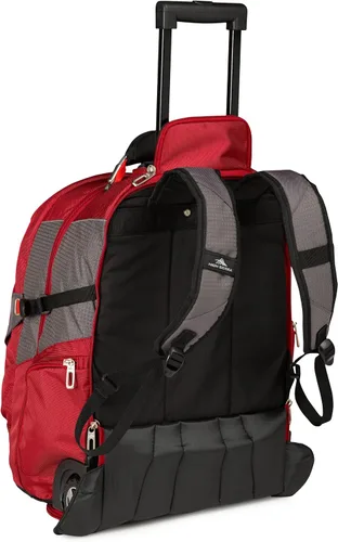 Vista 4 de High Sierra XBT mochila con ruedas Carmín/Línea Roja/Negro