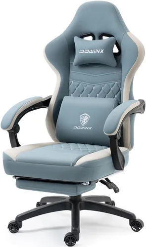 Vista 14 de Silla de juegos Dowinx con tela transpirable, silla de computadora con colchón de resorte de bolsillo, silla de oficina cómoda con almohadilla