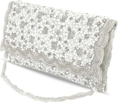 Vista 8 de Aheli Potli Bag for Women Handmade Evening Wristlet Handbags Stylish Bridal Purse Fashion