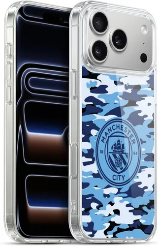 Vista 187 de Head Case Designs Funda de gel con licencia oficial del Manchester City Man City FC Blue Moon Badge Camou [protección de grado militar] compatible