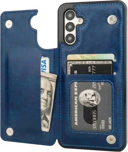 Vista 111 de ONETOP - Funda tipo cartera para Samsung Galaxy S22 con tarjetero, color negro Kickstand,ID/Cash Holder,Case Wallet with Card Slots,Double