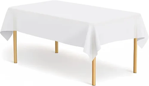 Vista 34 de Paquete de 2 manteles de plástico a cuadros en blanco y negro para fiestas, desechables de 54 x 108 pulgadas, mantel rectangular con bandera a