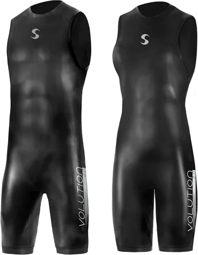 Vista 7 de Synergy Men's Volution 3/2mm Triathlon Wetsuit - Sleeveless Shorty Open Water