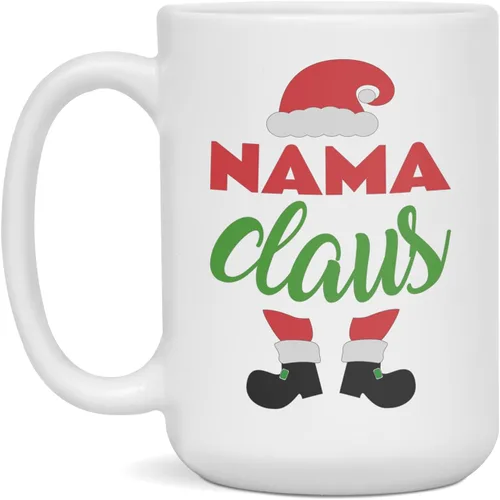 Vista 3 de Nama Claus Christmas Mug for Nama Santa Mug for Nama, 11-Ounce White
