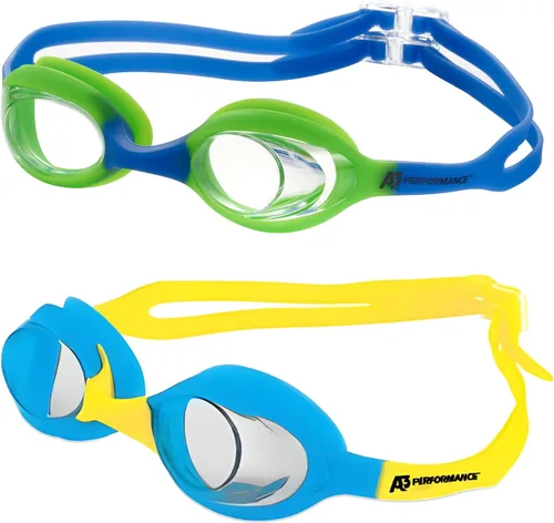 Vista 9 de A3 Flex Youth Swim Goggles 3-10 Leak-Free & Comfortable Kids Swim Goggles Easy Adjust Split Head Straps