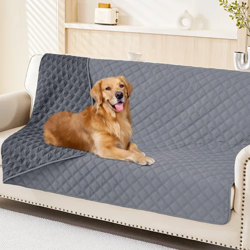 Vista 9 de Smiry Funda Impermeable para Cama de Perro Manta para Mascotas, Manta Suave y Lavable para Perros para Muebles Cama Sofá Sofá Reversible, a Cuadros