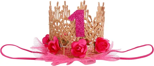 Vista 6 de ODASDO Conjunto de 3 piezas de mameluco de manga corta de algodón con estampado de flores, falda tutú, corona y diadema