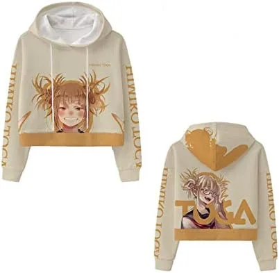 Vista 3 de Sudadera con capucha de anime Boku No Hero Anime para mujeres y niñas