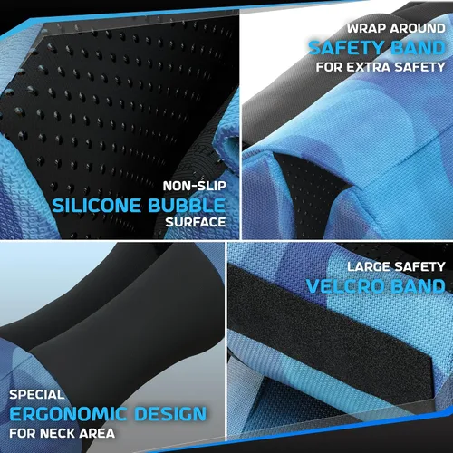 Vista 7 de Almohadilla versátil para sentadillas, diseño antideslizante, 100% lavable, cómoda almohadilla de empuje de cadera para barra, se adapta a barras
