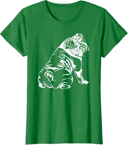 Vista 32 de Gracioso Bulldog Inglés playera perro Hund playera regalo, Azul (Heather blue)