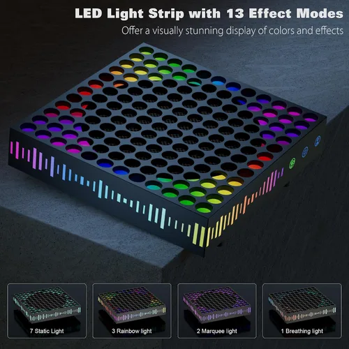 Vista 3 de Narati Ventilador de refrigeración para tira de luz Xbox Series X RGB y 3 ganchos desmontables, sistema de enfriamiento de ventilador superior 4