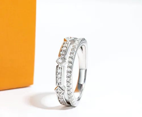 Vista 5 de Anillos de eternidad de moissanita, anillos de boda, color D, claridad VVS1, redondo, corte brillante, plata de ley 925, 56 piedras, anillos