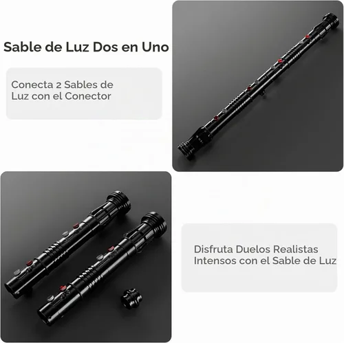 Vista 4 de DAMIENSABER - Sable de luz RGB3.0 de doble hoja con balanceo suave, sable de luz de duelo con control de movimiento, 16 fuentes de sonido, sables