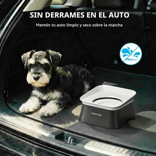 Vista 8 de Cuenco de agua antiderrames de 2L/68oz para perros, cuenco