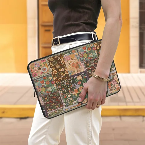 Vista 8 de iCasso - Funda para MacBook Air de 13 a 13.6 pulgadas, M5-M1, color marrón Rompecabezas marrón